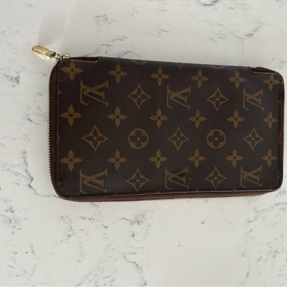 Louis Vuitton Brown Monogram Zipper Wallet